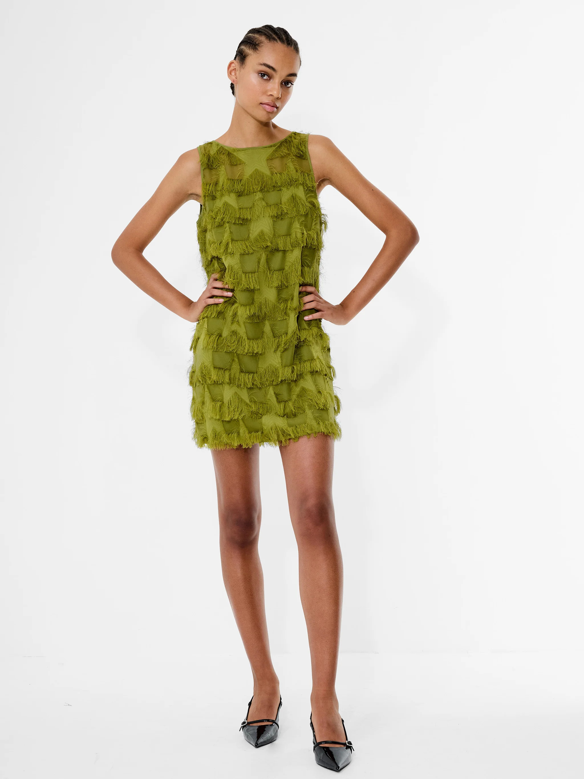 Miley Chiffon Star Fringe Mini Dress | French Connection (UK)