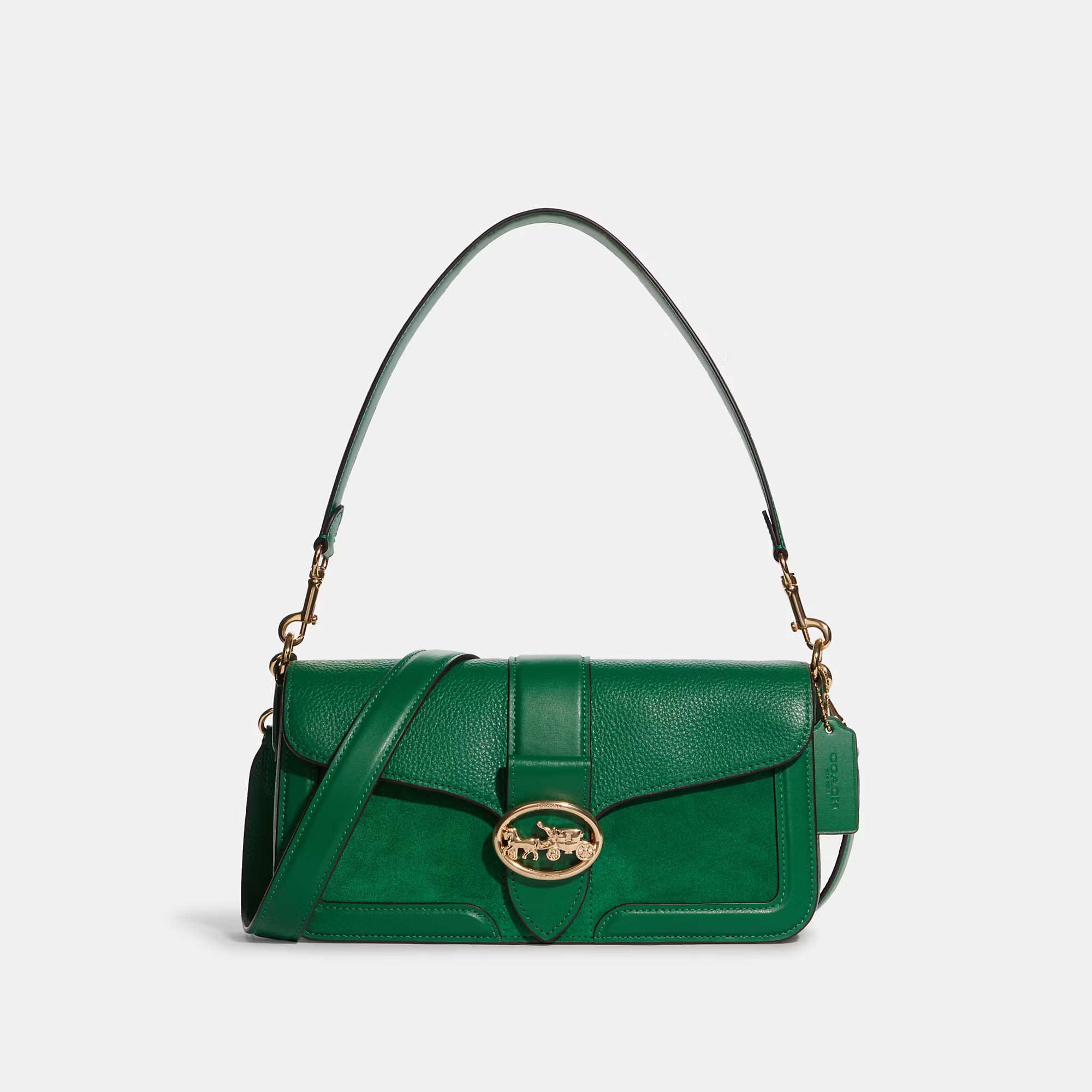 Coach Outlet Women's Georgie Shoulder Bag - Gold/green | Coach Outlet US