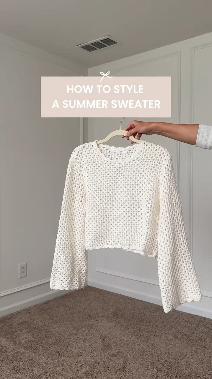 This adorable sweater has restocked! It sold out very quickly last year. Here’s a few ways to wear it this spring and summer. Would also make for a cute swim cover up too! 

I got a size medium! 

#LTKSeasonal #LTKFindsUnder100