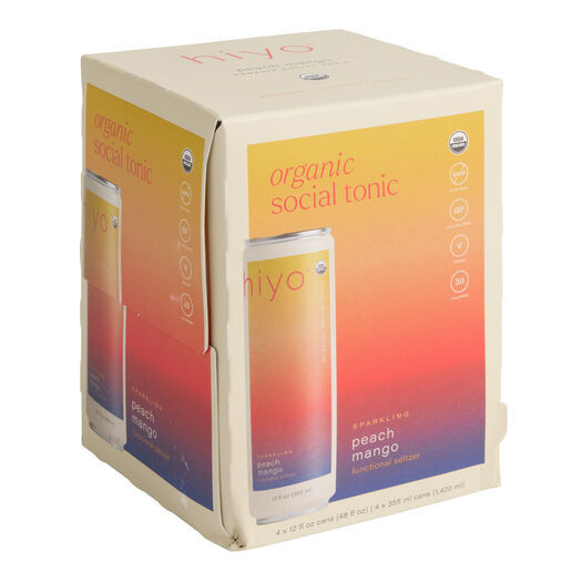 Hiyo Peach Mango Non-Alcoholic Social Tonic 4 Pack by World Market | World Market