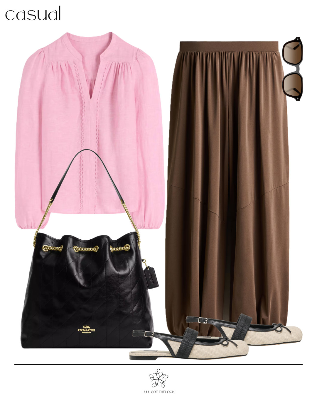 Brown, pink and beige - 4 styles: casual 

 #LTKootd #LTKSeasonal #LTKU
