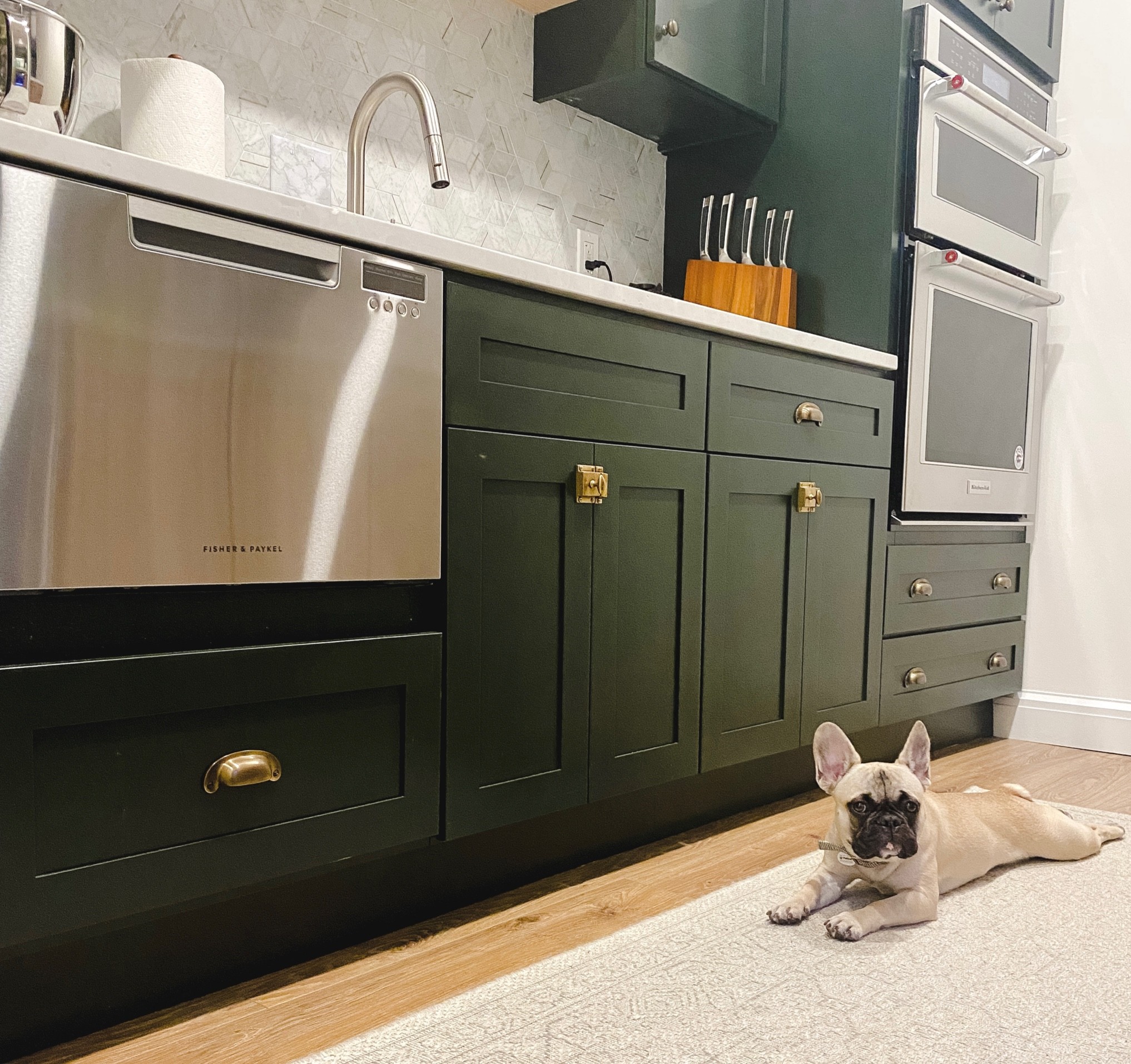 Still happy with the choice of going “green” for our downstairs kitchen..  