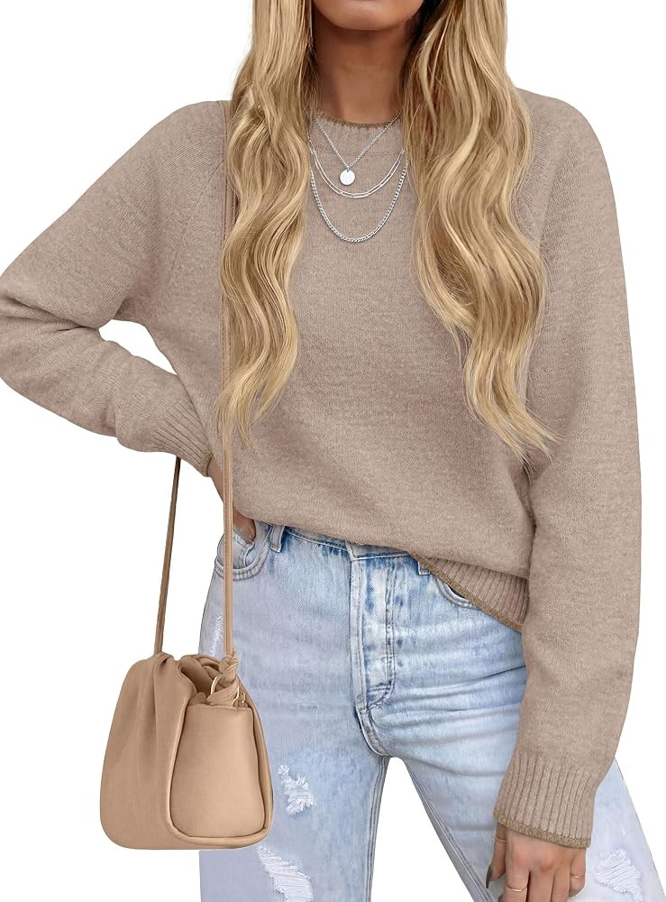 PRETTYGARDEN Womens Crewneck Fall Sweaters Pullover Tops | Amazon (US)