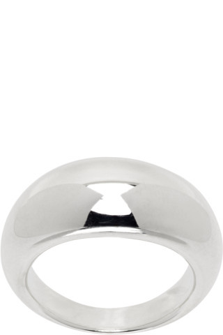 Silver Small Donut Ring | SSENSE