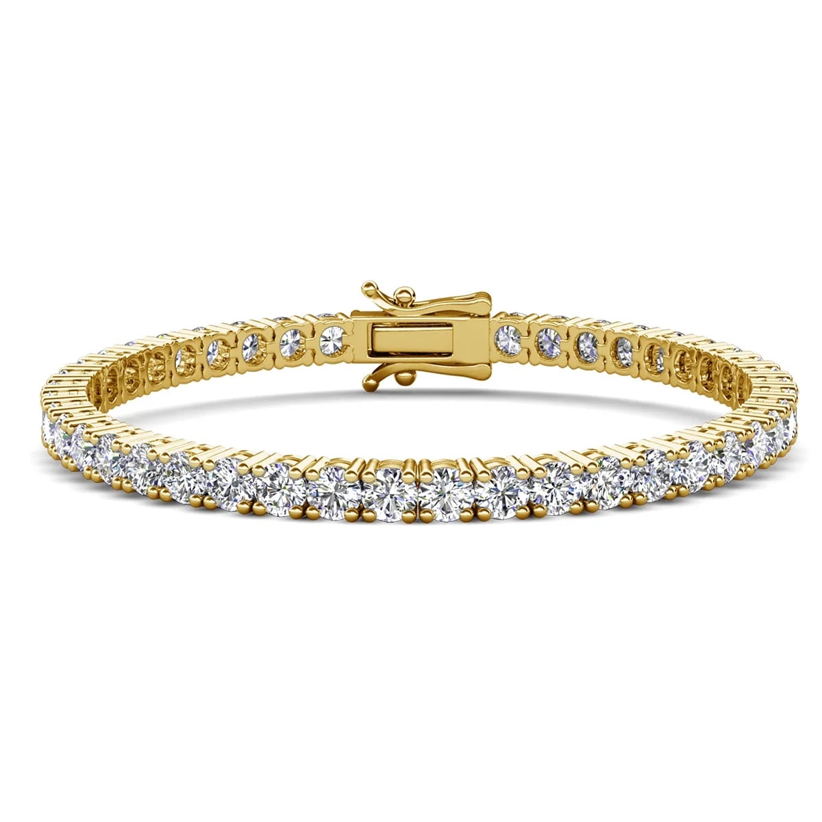 Cate & Chloe Kaylee 18k Yellow Gold Plated Tennis Bracelet with Simulated Diamond, Gift for Women | Walmart (US)