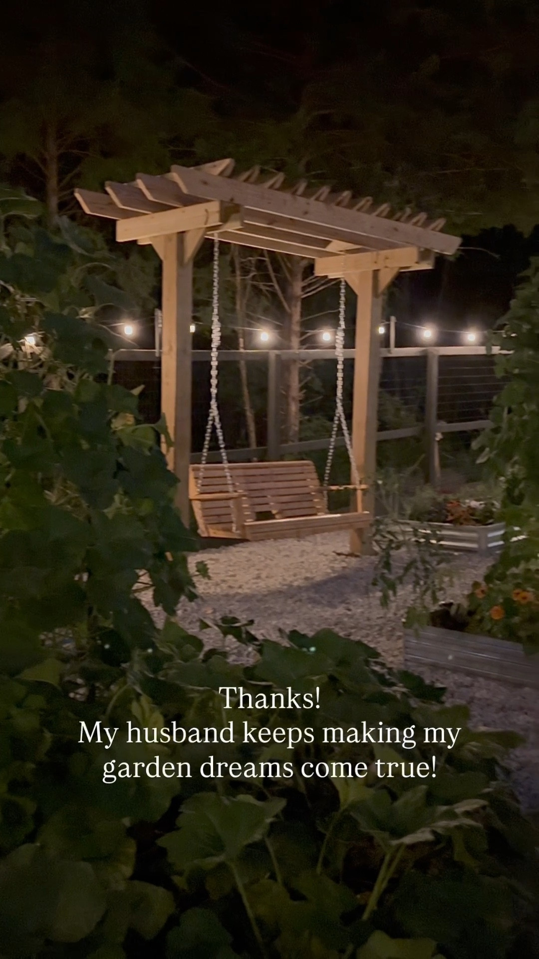 My husband made me an arbor for my garden, and I got this three person swing with cupholders from Home Depot!  I love it!!

#LTKSeasonal #LTKHome