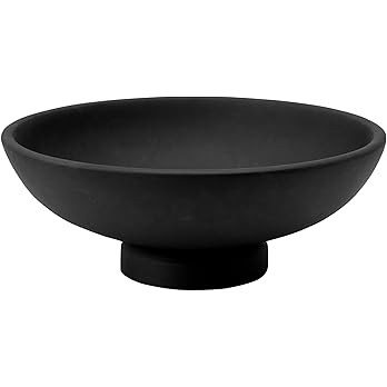 Bloomingville Mango Wood Footed Bowl, Black | Amazon (CA)