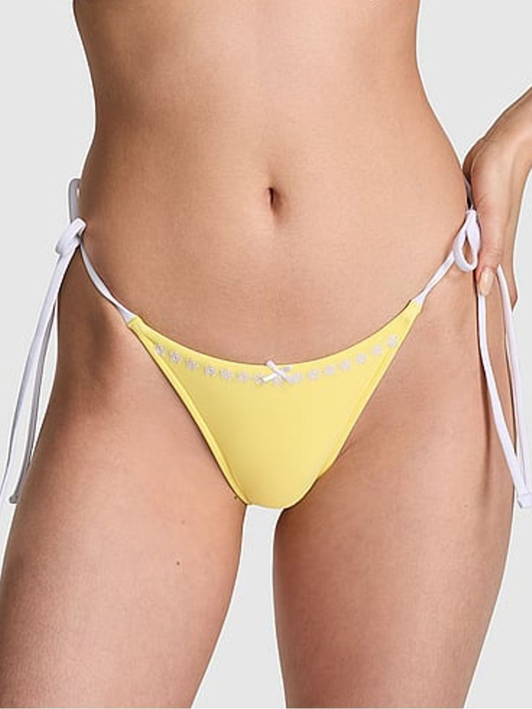 Popcorn Yellow Tie Side Rosemary Itsy Bikini Bottoms | Victoria's Secret UK | Victoria's Secret UK