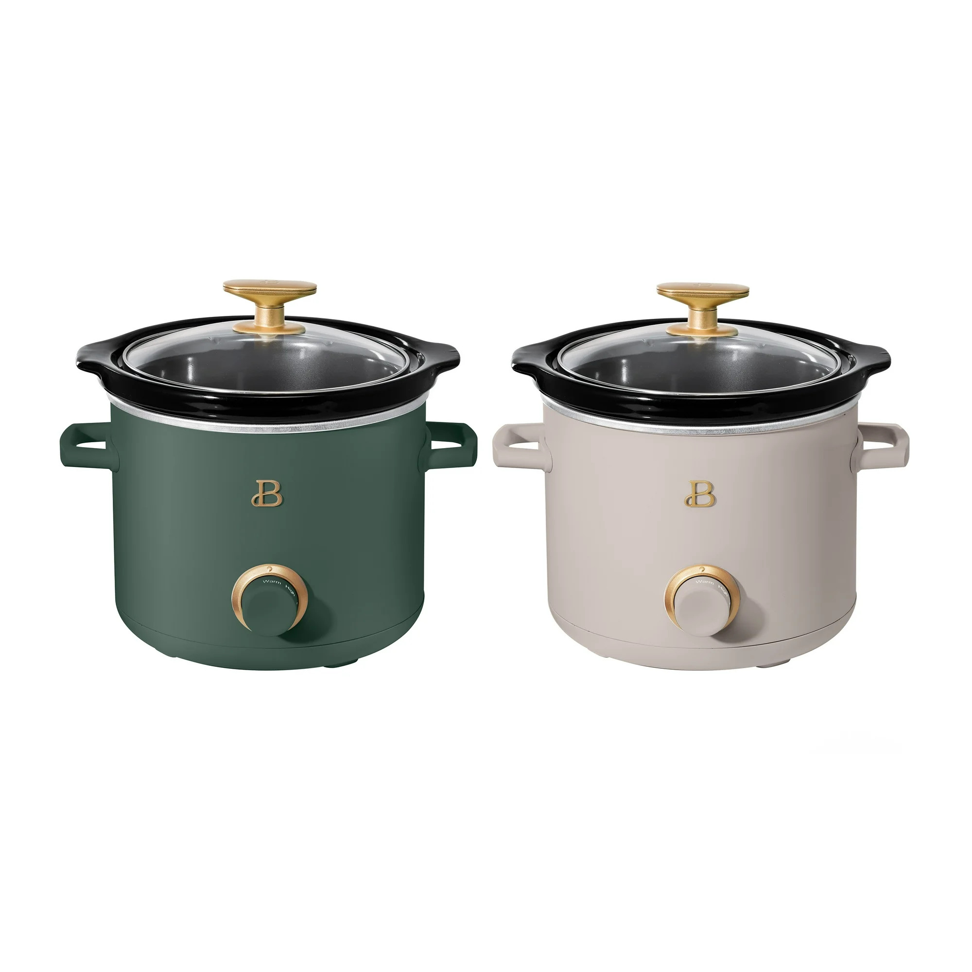 Beautiful 2 Qt Manual Slow Cooker, 2-Pack, Thyme Green + Porcini Taupe by Drew Barrymore - Walmar... | Walmart (US)