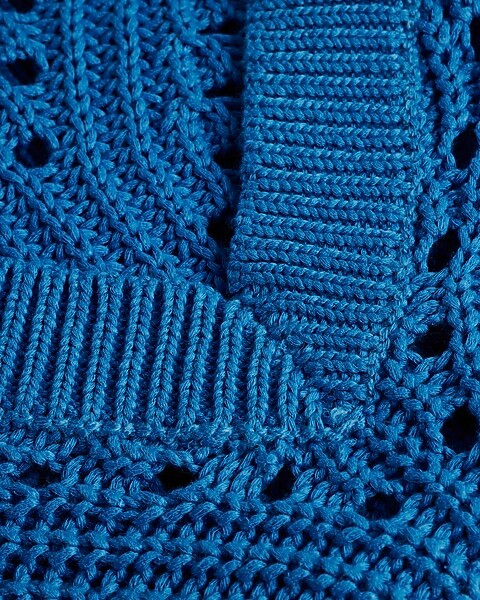 Open Stitch Double V-neck Dolman Sleeve Sweater | Express