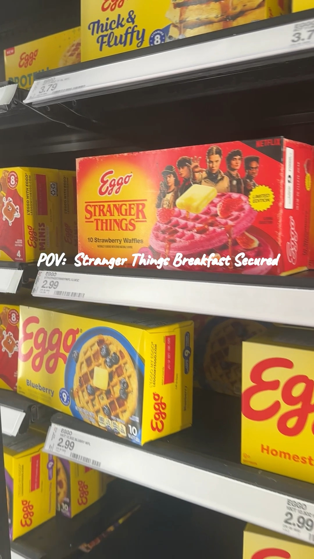 Secured Stranger Things waffles in time for season 5 part 2 release, tomorrow! 

Anyone else looking forward to watching the new episodes?! 

For breakfast tomorrow, I’m planning to make: waffles, eggs, bacon and some sort of fruit with orange juice. 

Hashtags:
#StrangerThings #ST5 #StrangerThings5 #Netflix #TvShow #Eggo #EggoWaffles #Waffles #foodie #food #breakfast #cookwithme #recipes #gifting #giftideas #giftingideas #familytime #christmas #holidays #trending

#LTKHoliday #LTKfoodie #LTKSeasonal
