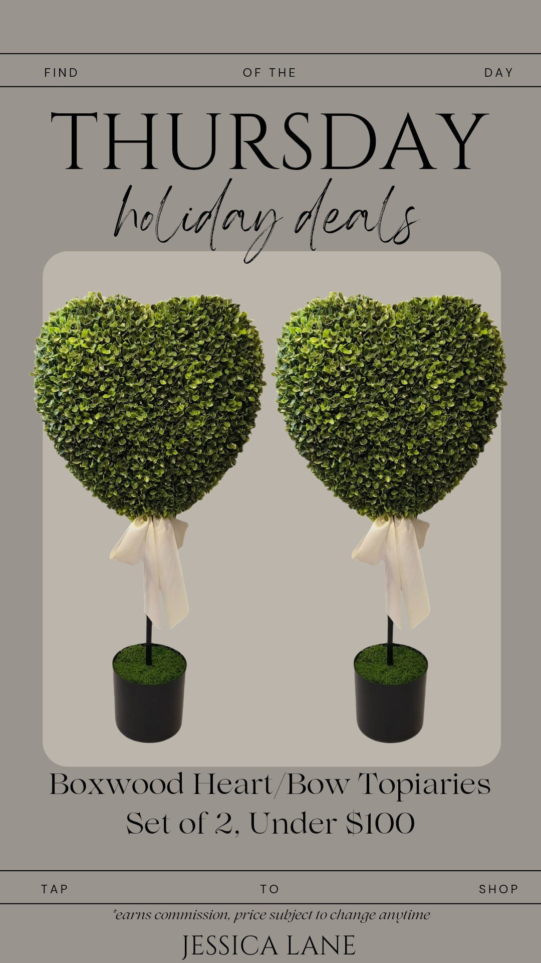 Such a charming seasonal accent with the sweetest bow detail—perfect for shelves or an entryway. 🌳💚💚#holidaydecor #mytexashouse #ltkhome

#LTKHoliday #LTKSeasonal #LTKFindsUnder100