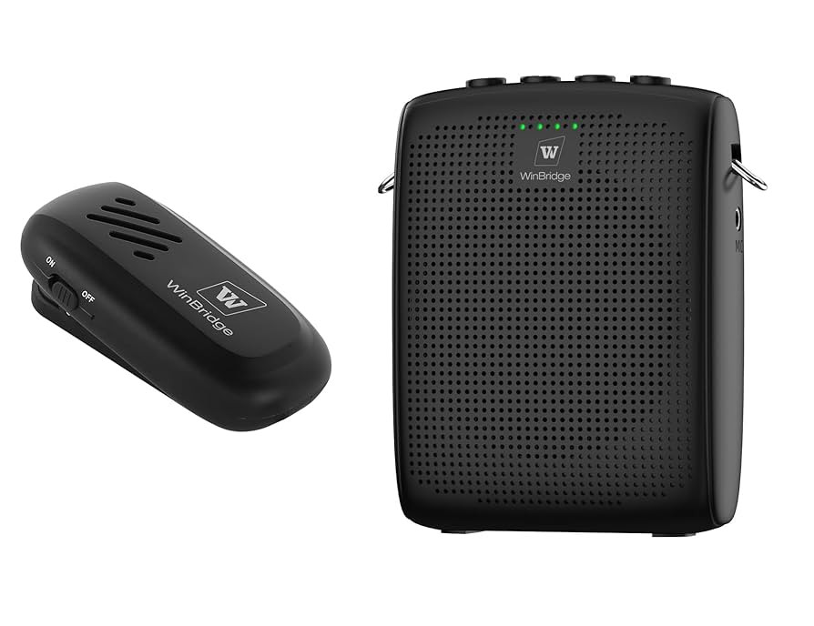 WinBridge Wireless Voice Amplifier with Bluetooth Lavalier Lapel Microphone for Teachers,Portable... | Amazon (US)