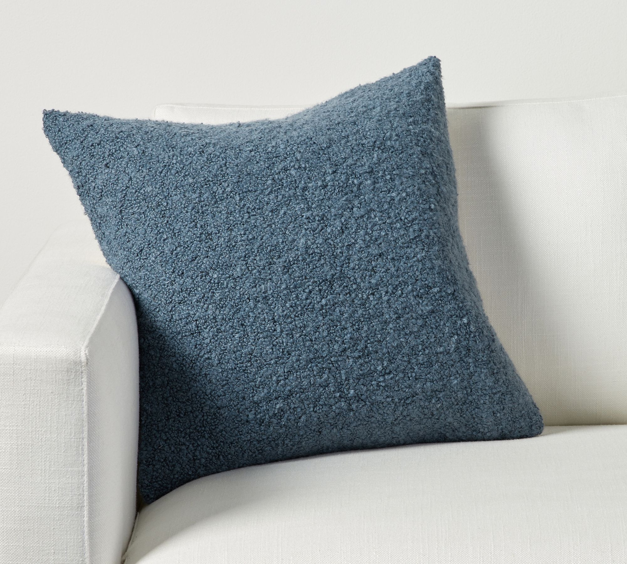 Boucle Pillow, 20"", Chambray | Pottery Barn (US)