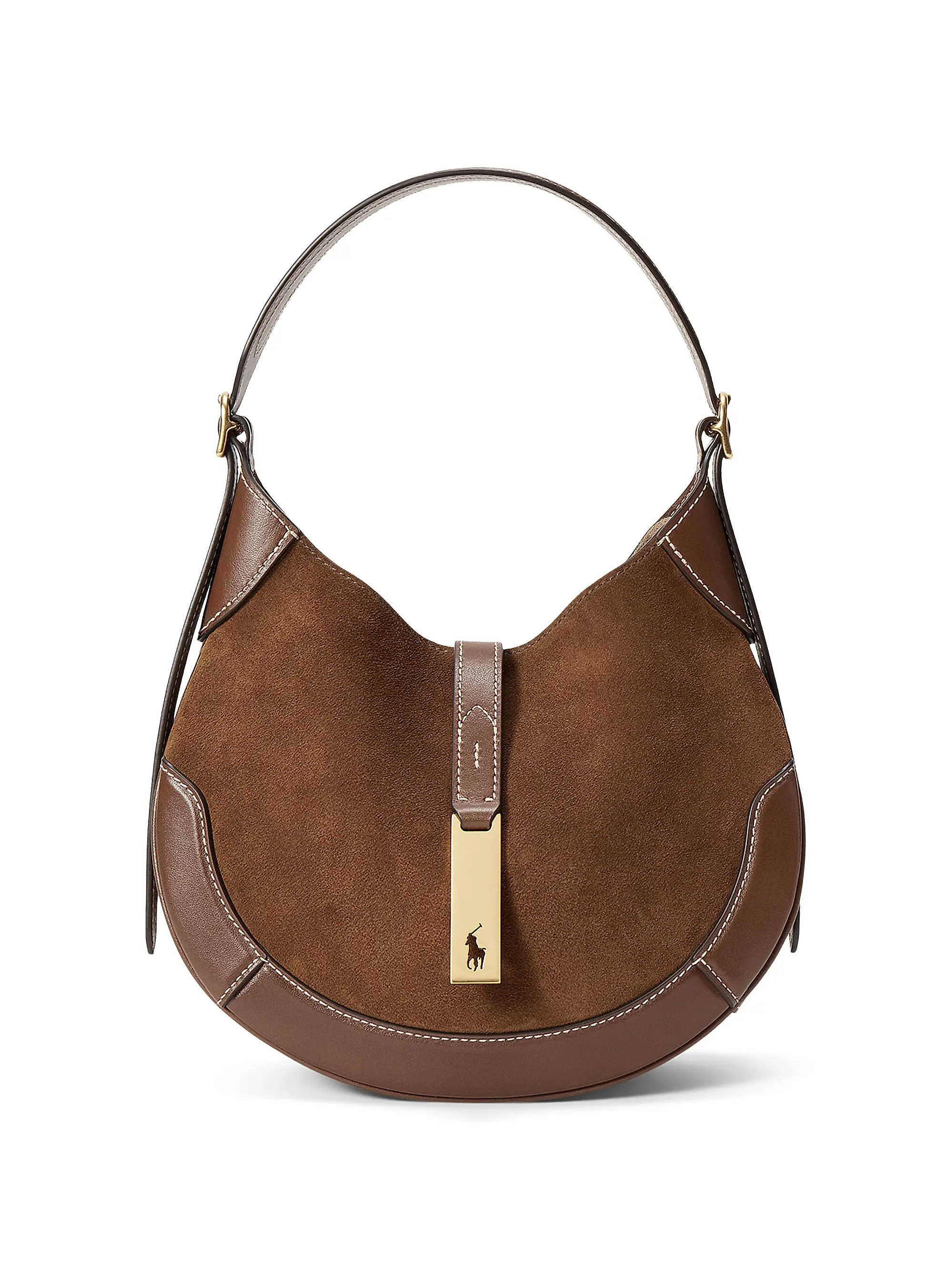 Polo Ralph Lauren Polo ID Leather-Suede Hobo Bag | Saks Fifth Avenue | Saks Fifth Avenue