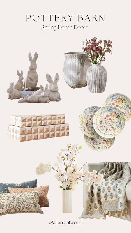 A few of my favorite spring home decor finds from Pottery Barn! 
spring, home decor, vases, easter bunny decor, spring throw blanket, spring pillows, spring plates, tableware, decor

#LTKstyletip #LTKSeasonal #LTKhome