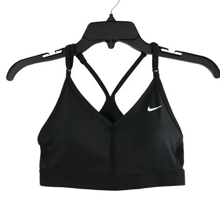 Nike Womens Black Indy V-Neck Light-Support Training Padded Sports Bra Size S | Walmart (US)