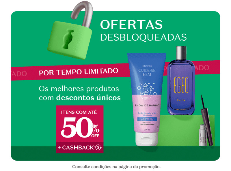 Produtos pela metade do preço | oBoticario (BR)