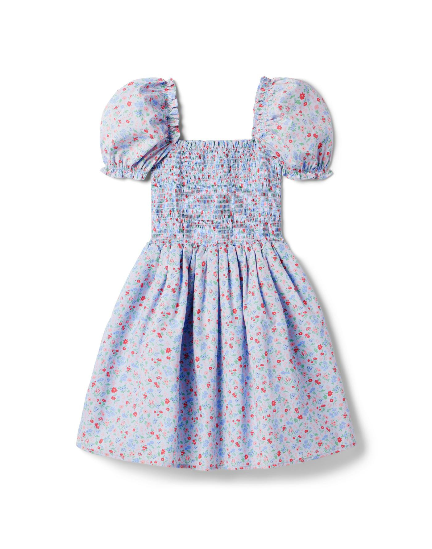 The Grace Smocked Puff Sleeve Dress | Janie and Jack