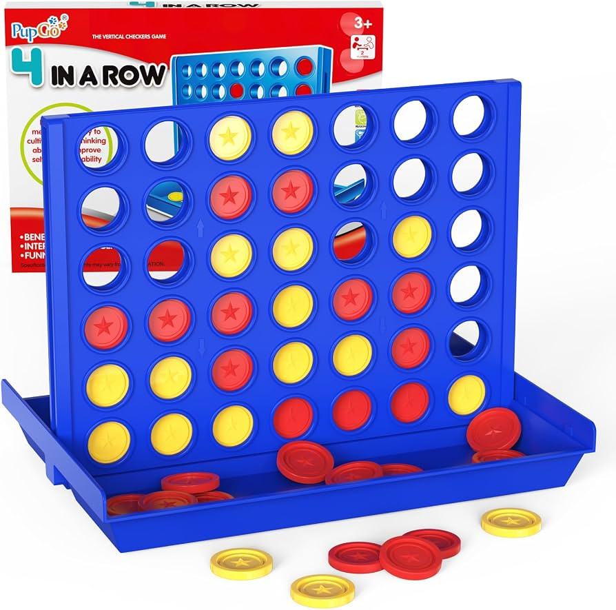 Pup Go Standard-Gr\u00f6\u00dfe 4 in Einer Reihe Brettspiele f\u00fcr Kinder ab 3+ Jahren, M\u00e... | Amazon (DE)