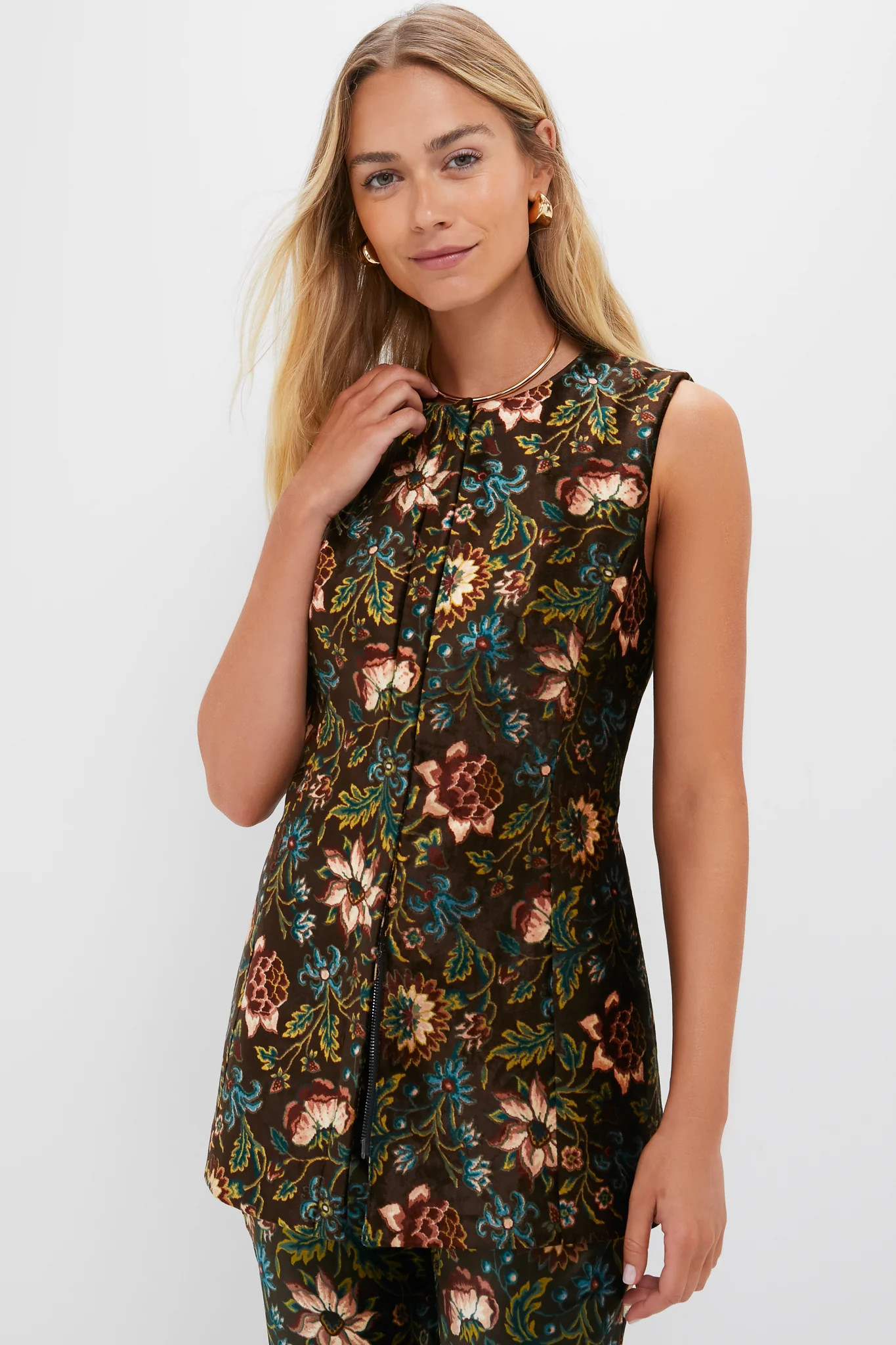 Hazel Moonflower Velvet Rhoda Tunic Top | Tuckernuck (US)