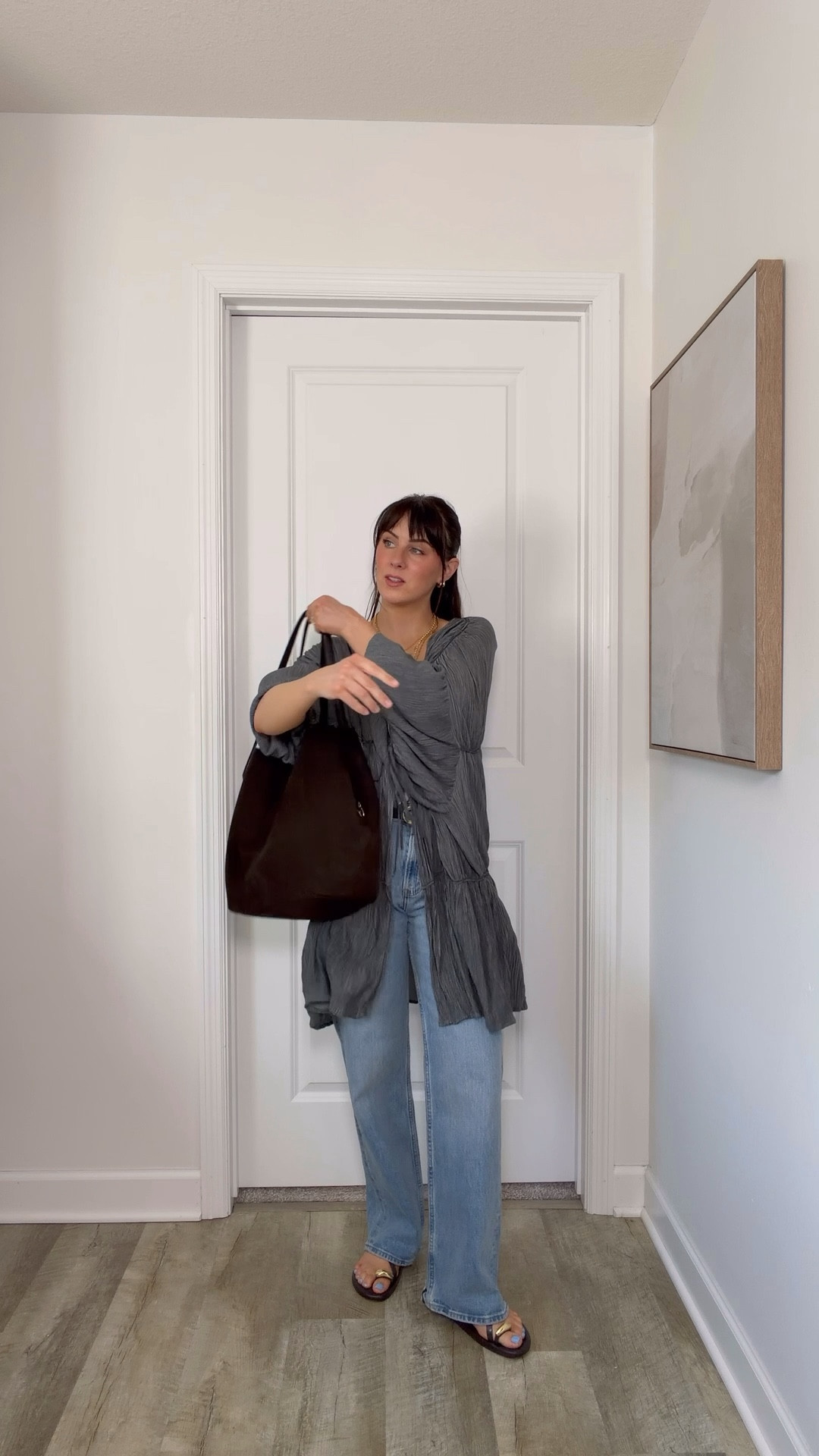 having so much fun with accessories lately! 💃🏼✨ comment SHOP & I’ll send details for everything!! My necklace is on sale for $18 🤯 jeans come in petite & this duster top looks so cute with shorts or swim!

Spring outfits 2026 summer outfits 

#LTKPetite #LTKSaleAlert #LTKSeasonal