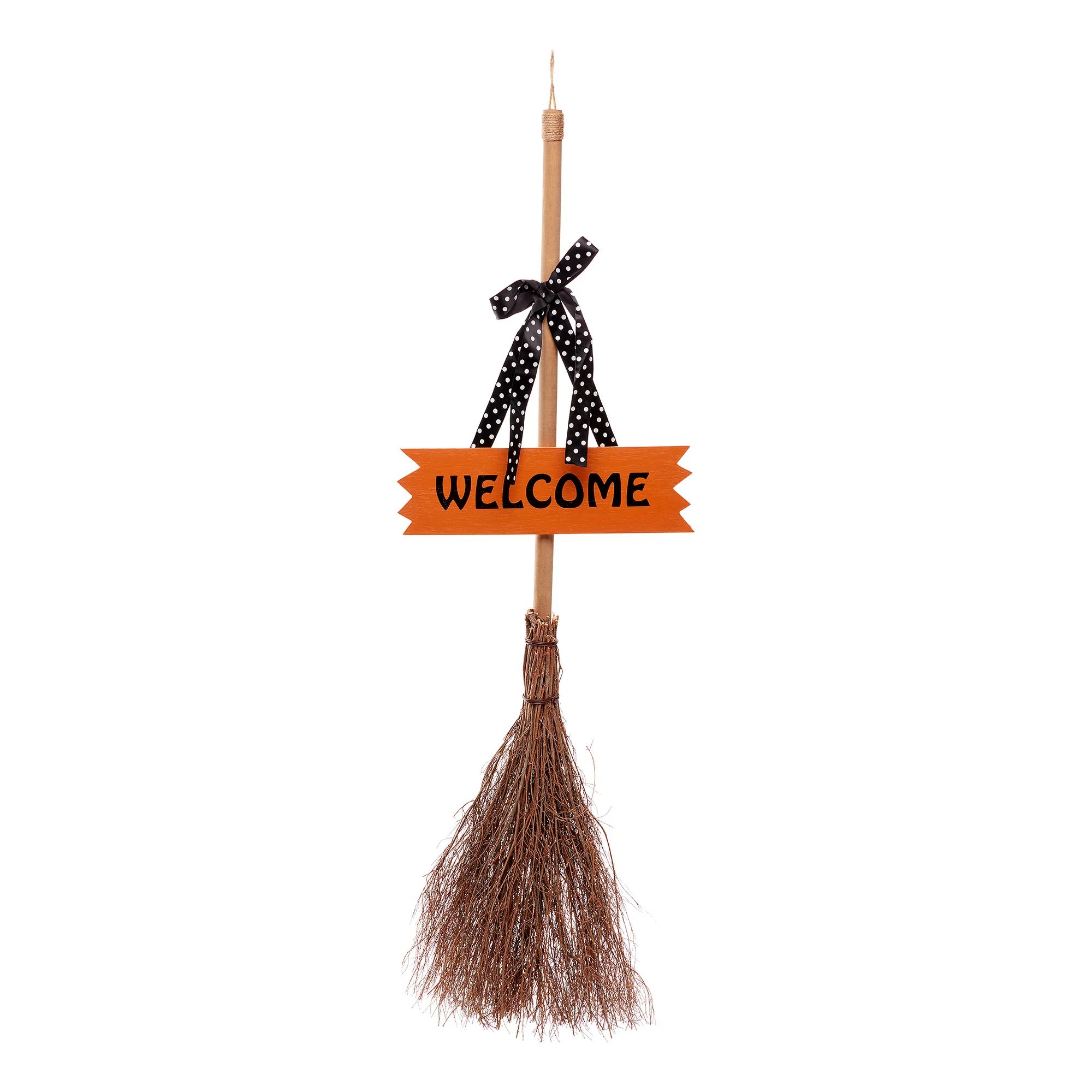 WAY TO CELEBRATE! 42 inch Bewitched Broom Floor Welcome Sign | Walmart (US)