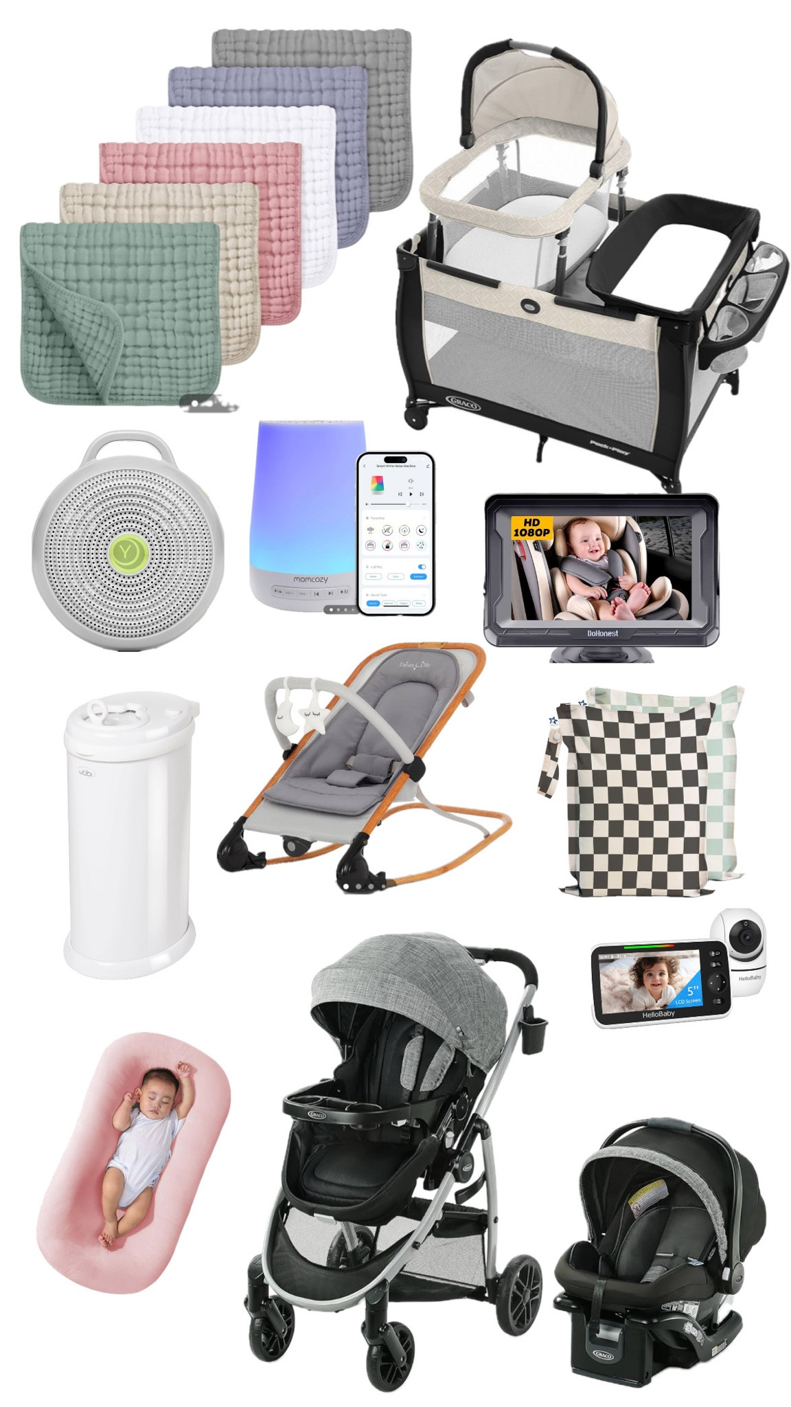 Top Amazon baby must haves 

Burp clothes- you’ll never have enough 
Pack n play- triples as a bassinet, changing table and travel crib + it grows with baby
Portable sound machine- perfect for on the go
Bluetooth sound machine-helps prevents SIDS 
Car camera- can always see baby so you know they are safe, has night mode too
Diaper pale- masks stinky smells and you don’t need a special trash bag for it, you can use any kind!
Bouncer- the best because it vibrates and plays a lullaby (this was a life saver so I could shower)
Wet bags- great for story pump parts in the fridge
Snuggle me- so cozy for baby
Camera- you can have your eyes on bb at all times 
Stroller/carrier- we LOVE this stroller. It’s lightweight and slim and easy to maneuver. it comes with a drink holder or a phone holder and storage below. + grows with bb


#LTKSaleAlert #LTKBump #LTKBaby