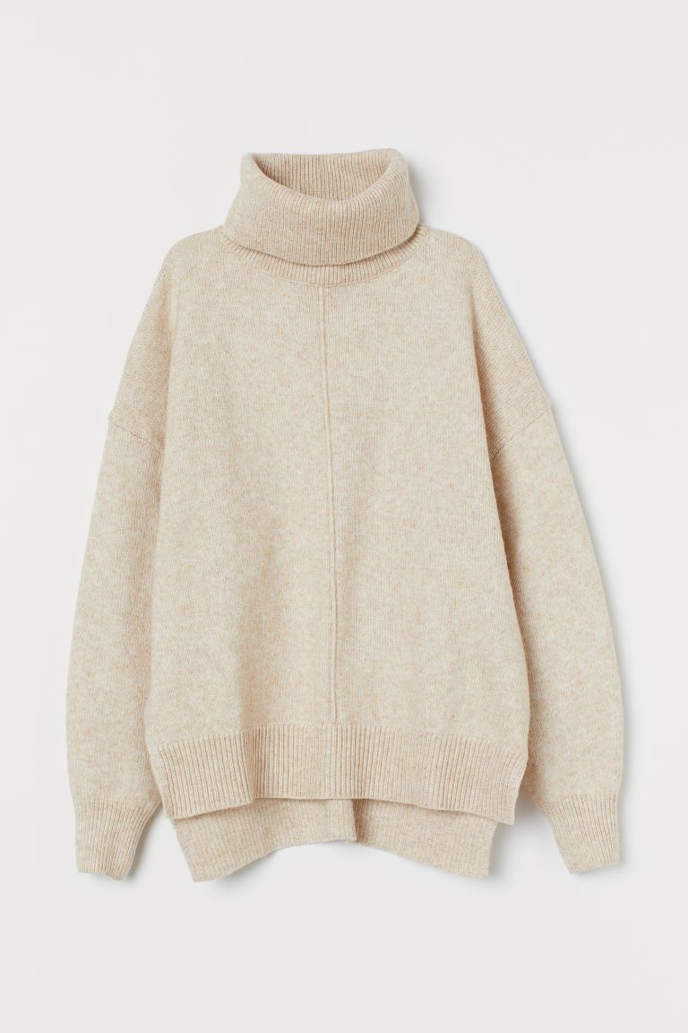 H & M - Knit Turtleneck Sweater - Beige | H&M (US)