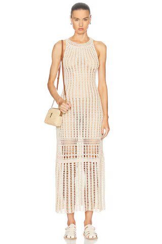 Akoia Swim Rhea Long Dress in Coconut | FWRD | FWRD 