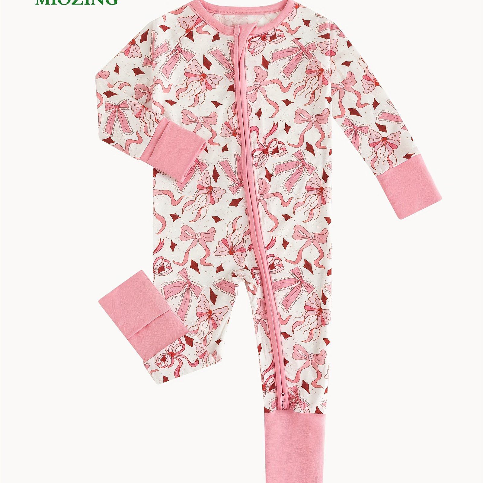 baby girl's cute bow print soft comfy long sleeve - Temu | Temu Affiliate Program