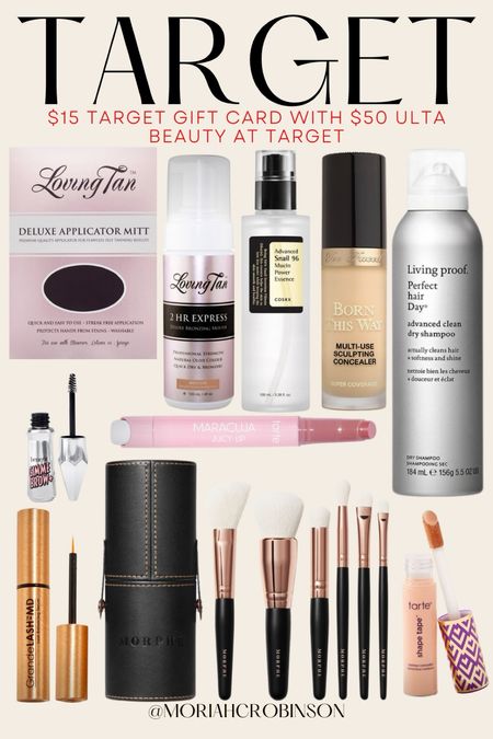 Target - $15 gift card with $50 ulta beauty purchase at Target!

Beauty, makeup, dry shampoo, loving tan, morphe, brushes, target circle week, ulta 

#LTKsalealert #LTKxTarget #LTKbeauty