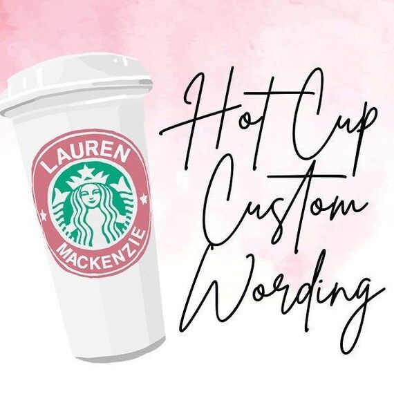 4-6 Weeks Processing Time - Custom Wording Starbucks Hot Cup, Bridesmaid Gift, Best Friend Gift | Etsy (US)