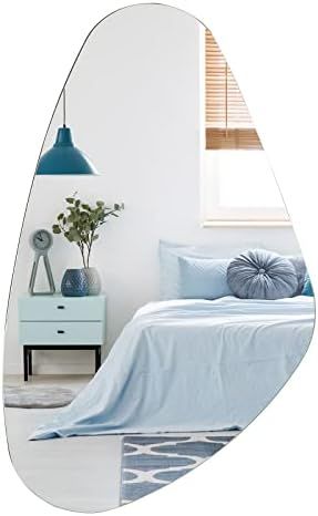 QDSSDECO Asymmetrical Wall Mounted Mirror, Irregular Wall Mirror, Decorative Shaped for Living Ro... | Amazon (US)