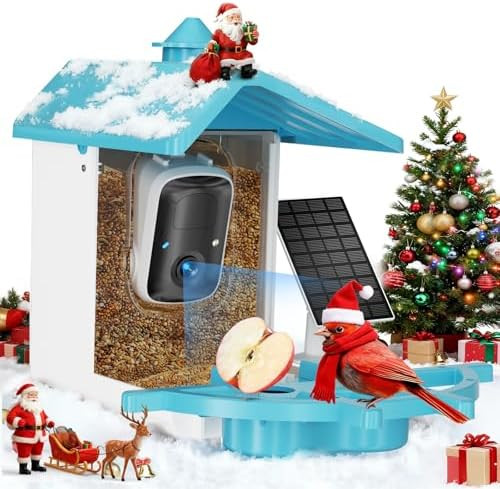 Smart Bird Feeder with Camera, Solar Powered WiFi WildBird Watching Camera with AI Bird Recogniti... | Amazon (US)