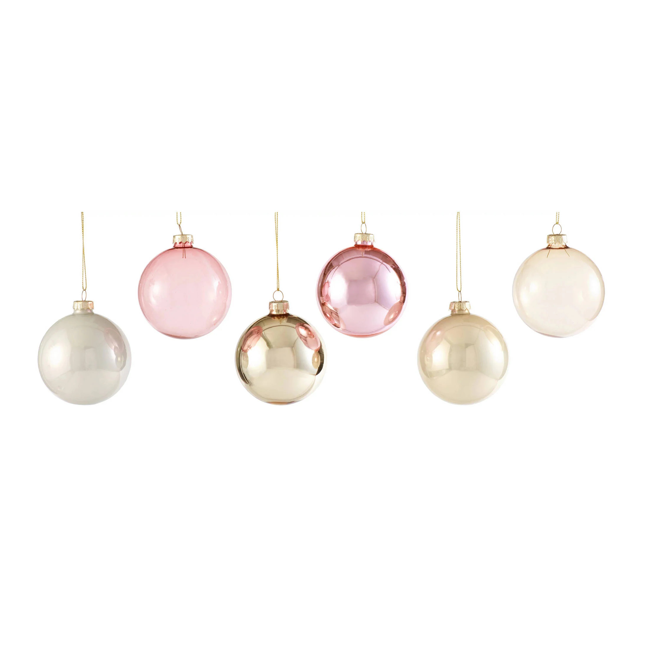 Neutral Hue Ornaments/set Of 6 | Annie Selke