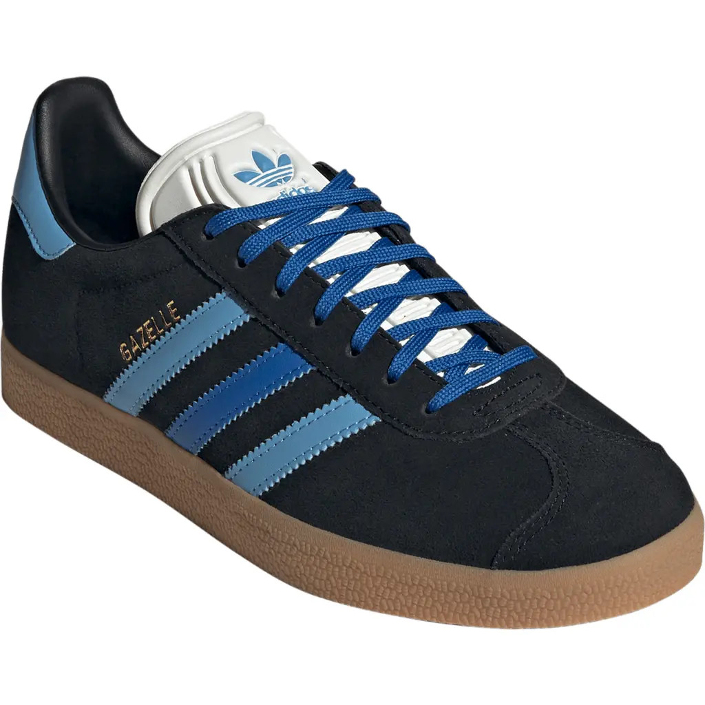 adidas Gazelle Sneaker in Black/Blue/Light Blue at Nordstrom, Size 6 | Nordstrom