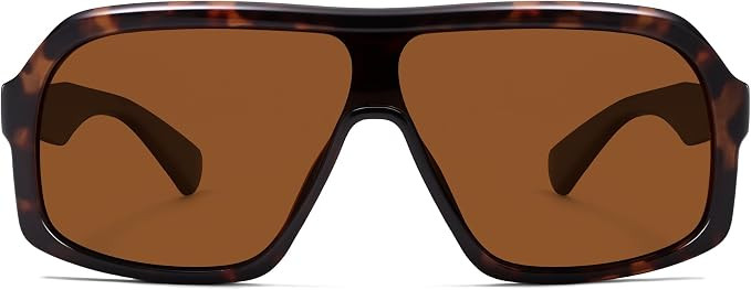 VANLINKER Oversized Aviator Polarized Sunglasses for Women Men Large Shield One Piece Square Shad... | Amazon (US)