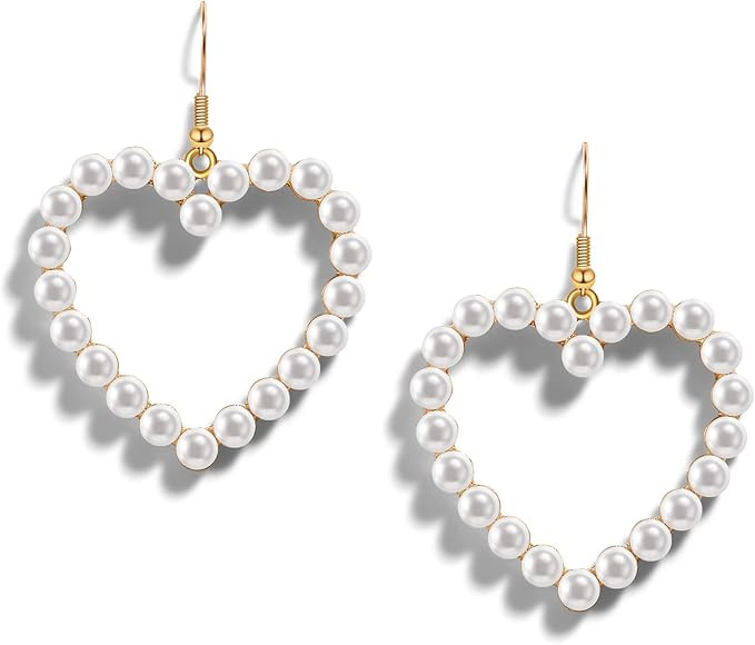 PopTopping Long Pearl Earrings Tassel Pearl Dangle Earrings For Women Gold Pearl Tassel Drop Earr... | Amazon (US)