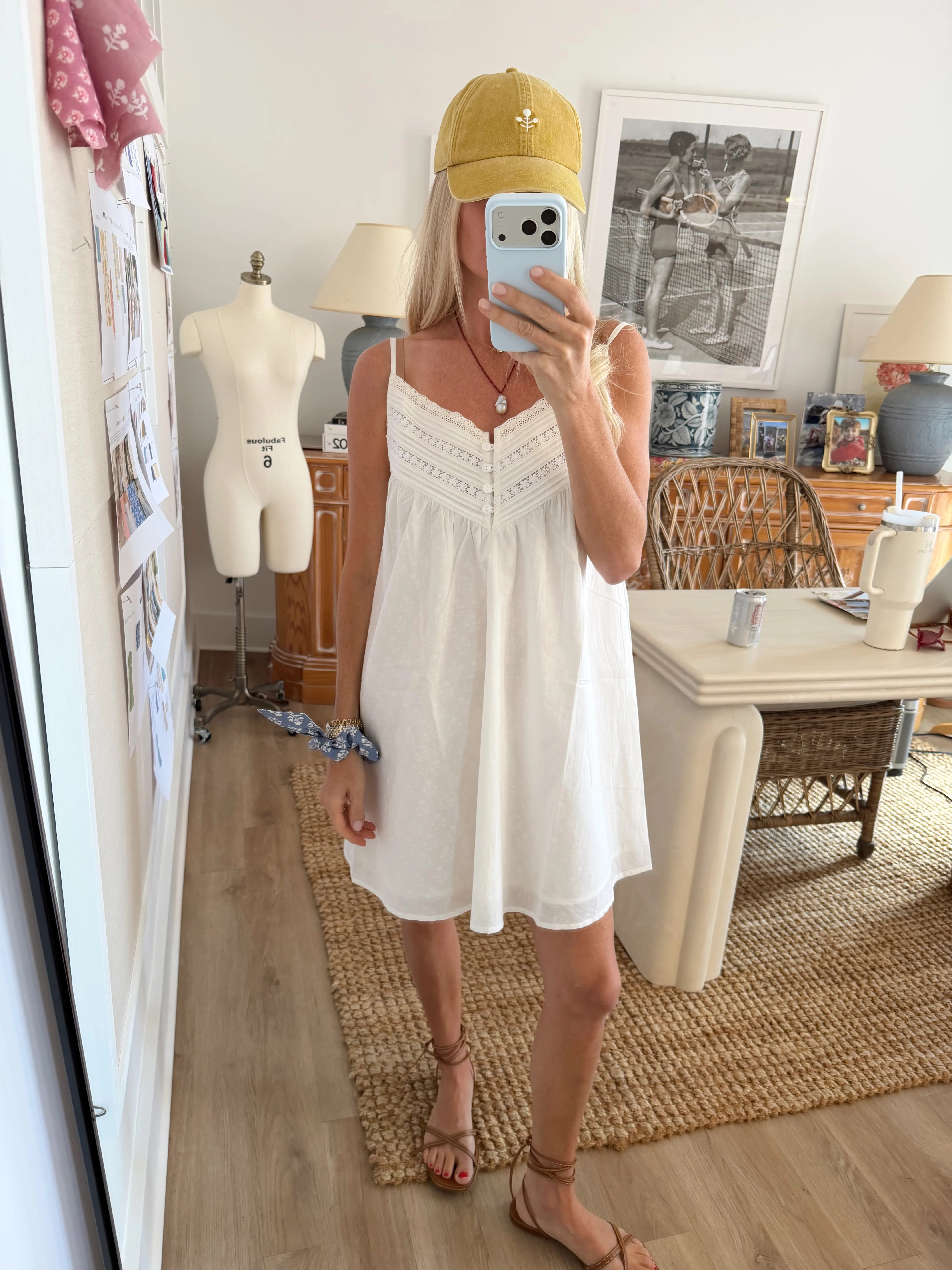 Elodie Dress - Ivory Mini Dandelion | Marea