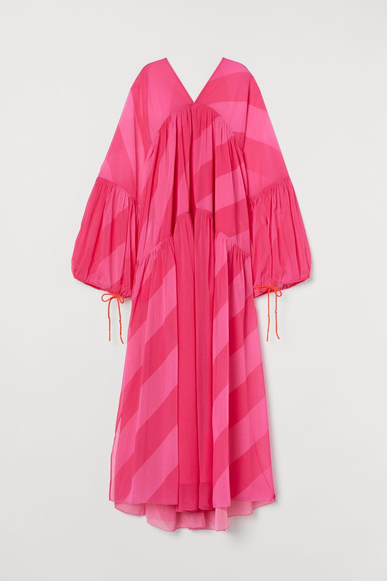H & M - Voluminous Chiffon Dress - Pink | H&M (US + CA)