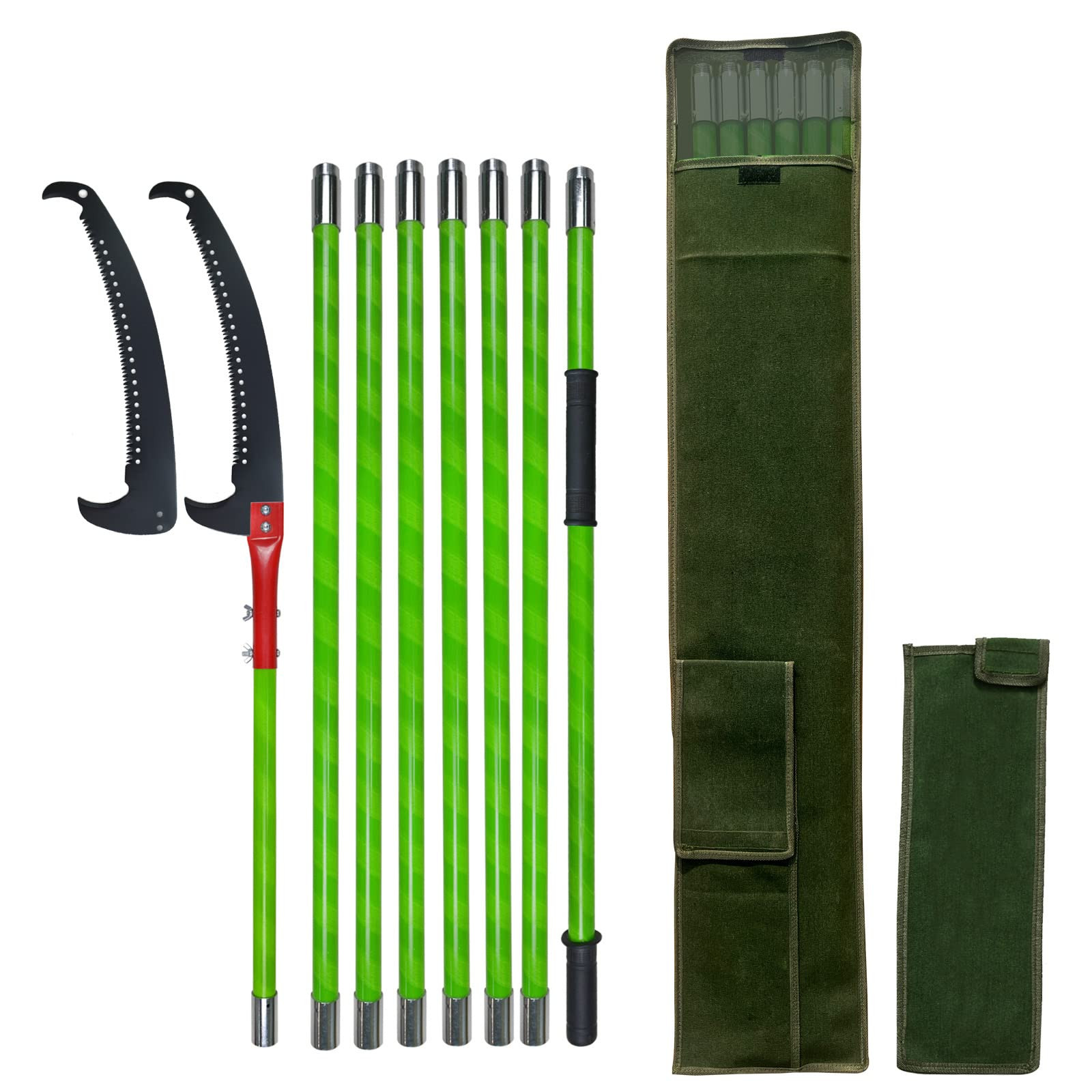 Long Tree Pruner, Pole Saws for Tree Trimming Extendable Hand Saw Blades Set 26 Feet Tree Trimmer Cu | Amazon (US)