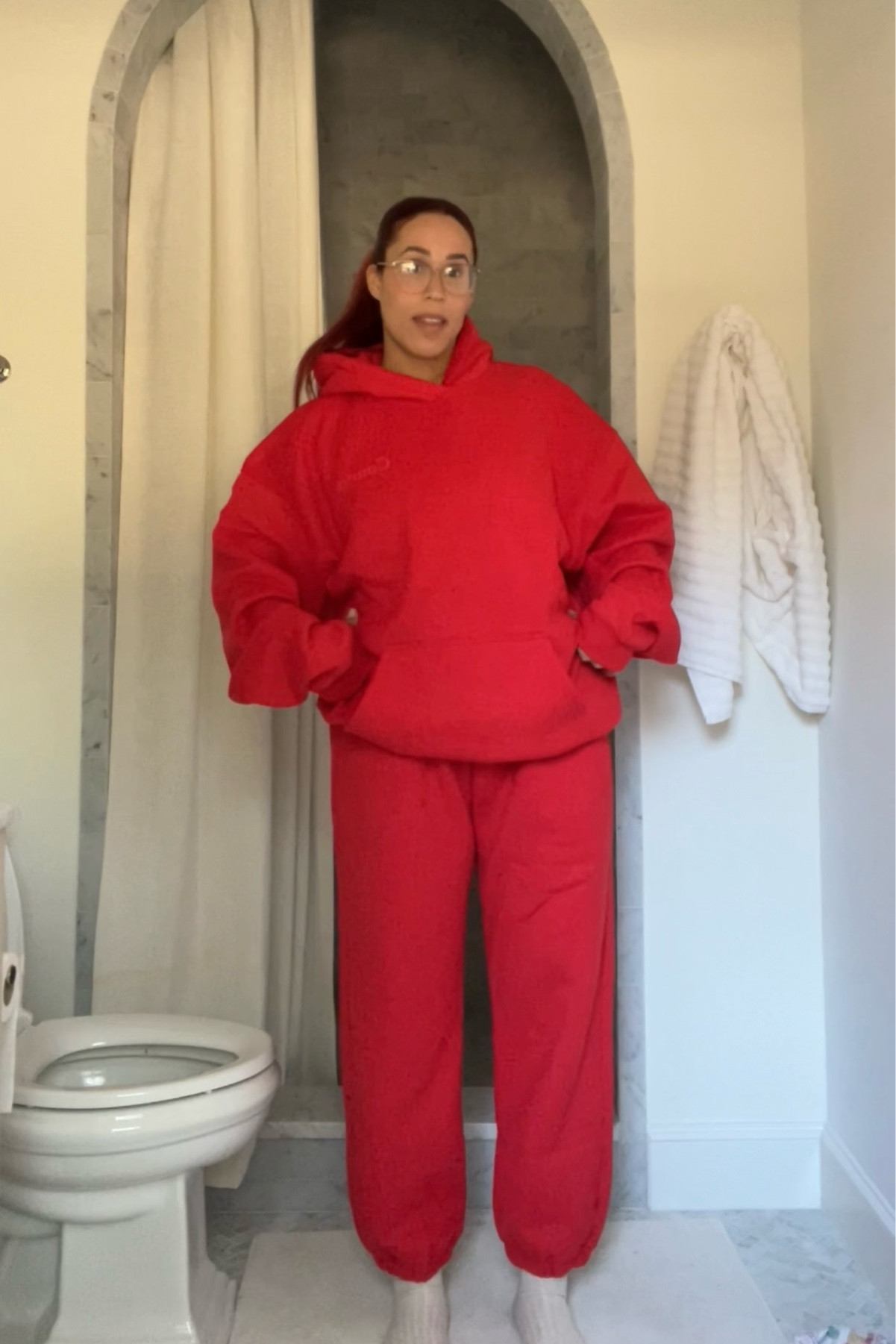 The sweatshirt and sweatpant in this set are both 50% off today. If you’re looking for a heavyweight sweat set that’s truly oversized, this is for you

Cozy
Sweatsuit
Bright
Sweatpants
Hoodie
Comfort
Comfortable
Mom outfit 

#LTKStyleTip #LTKSaleAlert #LTKMidsize