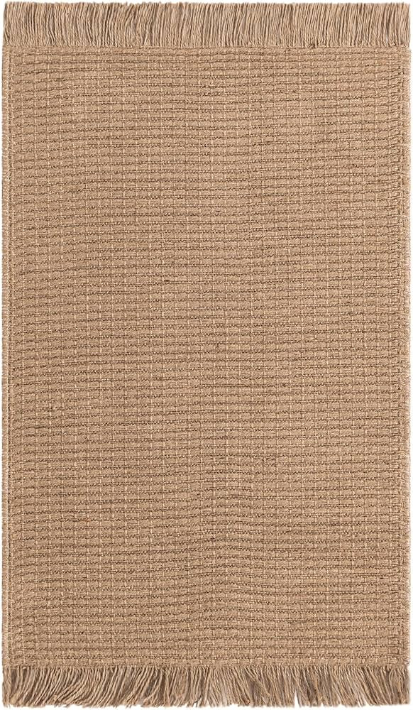 Rugs.com Cottage Farm Collection Rug \u2013 2x3 Natural Flatweave-Pile Rug Perfect for Entryways,... | Amazon (US)