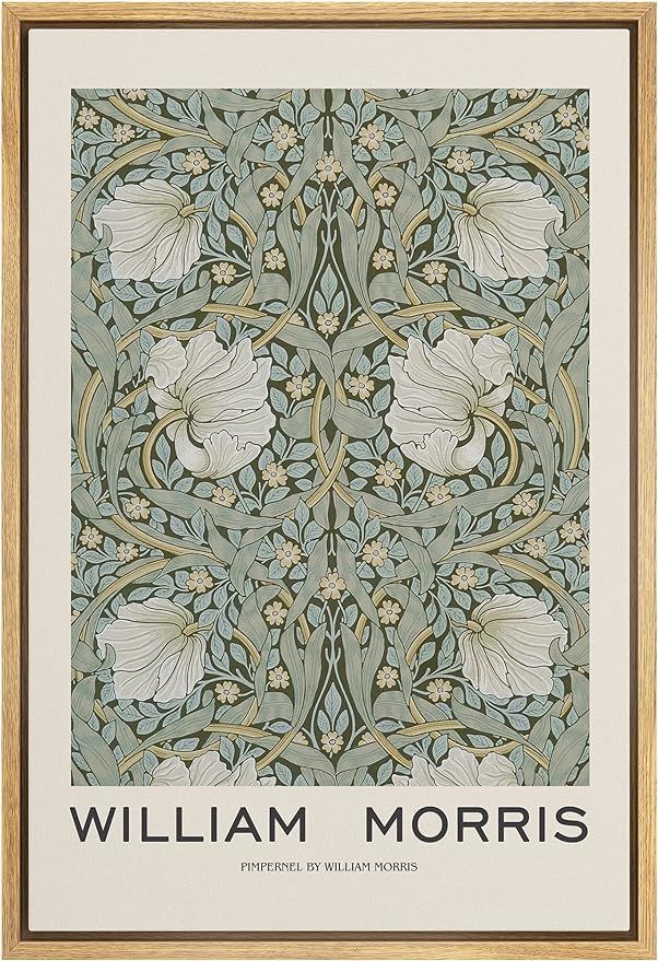 wall26 Framed Canvas Print Wall Art Pimpernel Flowers by William Morris Historic Cultural Illustr... | Amazon (US)