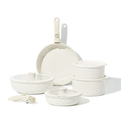 CAROTE 11pcs Pots and Pans Set, Nonstick Cookware Set Detachable Handle, Induction Kitchen Cookwa... | Amazon (US)