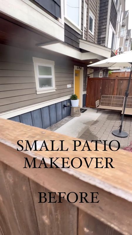Before and after of a small patio makeover I recently did for a client using affordable pieces from Walmart home! 

#LTKHome #LTKSaleAlert #LTKSeasonal