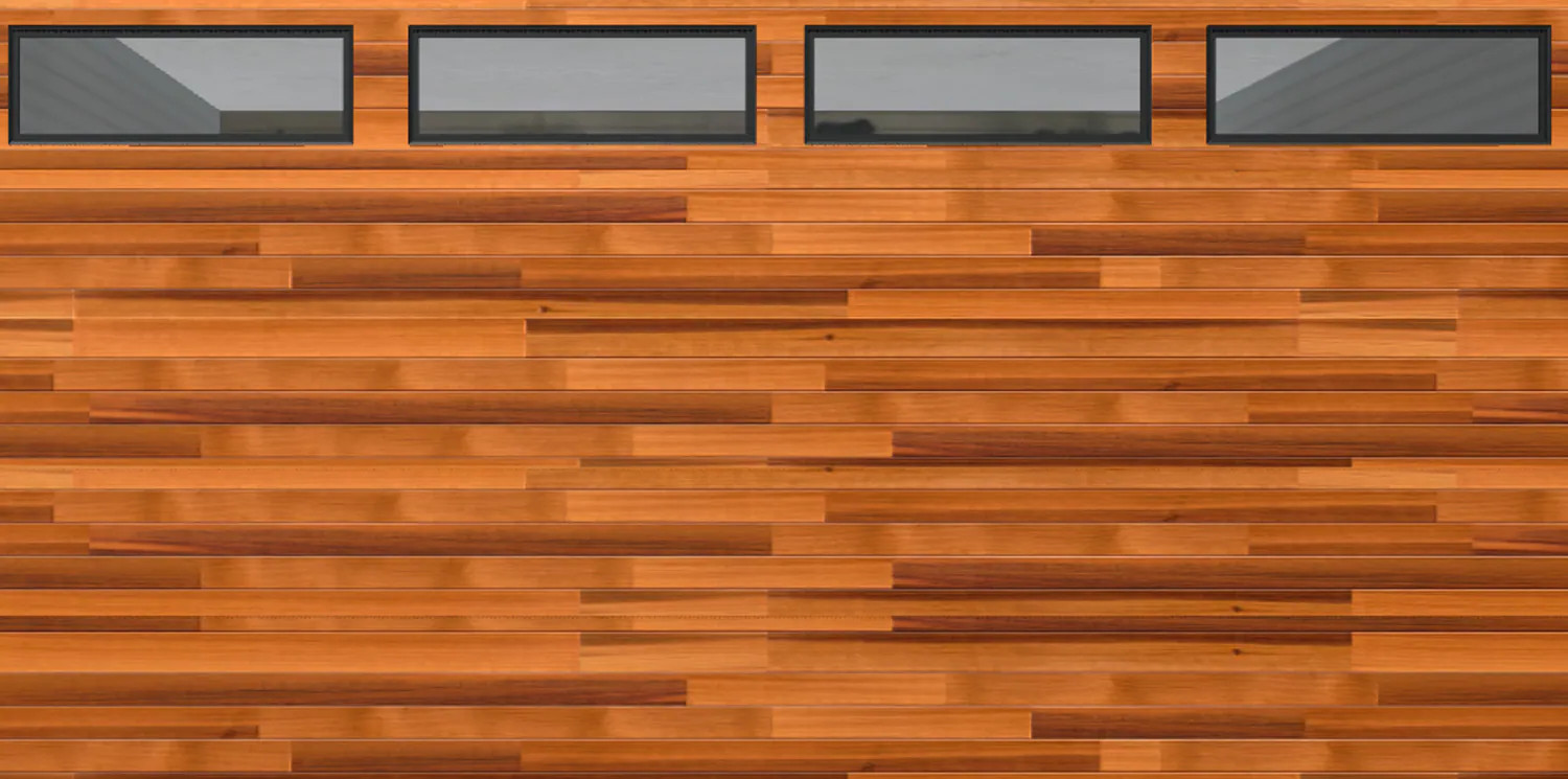 Wayne Dalton 8300 16-ft x 8-ft 12.12 R-Value Insulated Cedar Double Garage Door with Windows one_size | WD8300CNTCPCIV168 | Lowe's