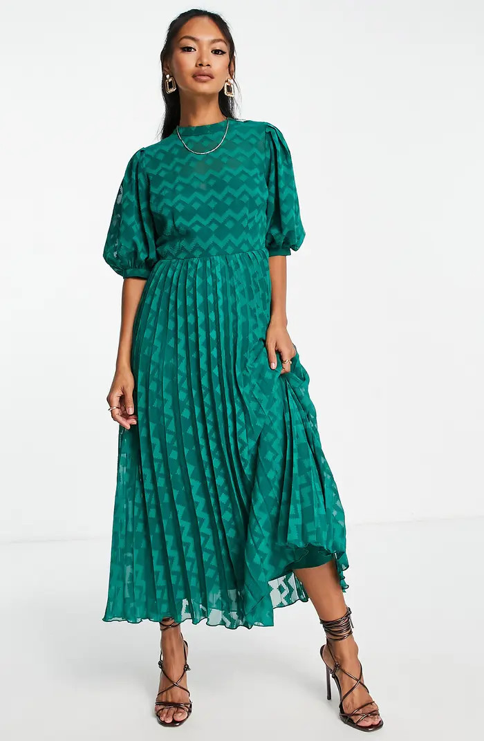 ASOS DESIGN Chevron Dobby Maxi Dress | Nordstrom | Nordstrom
