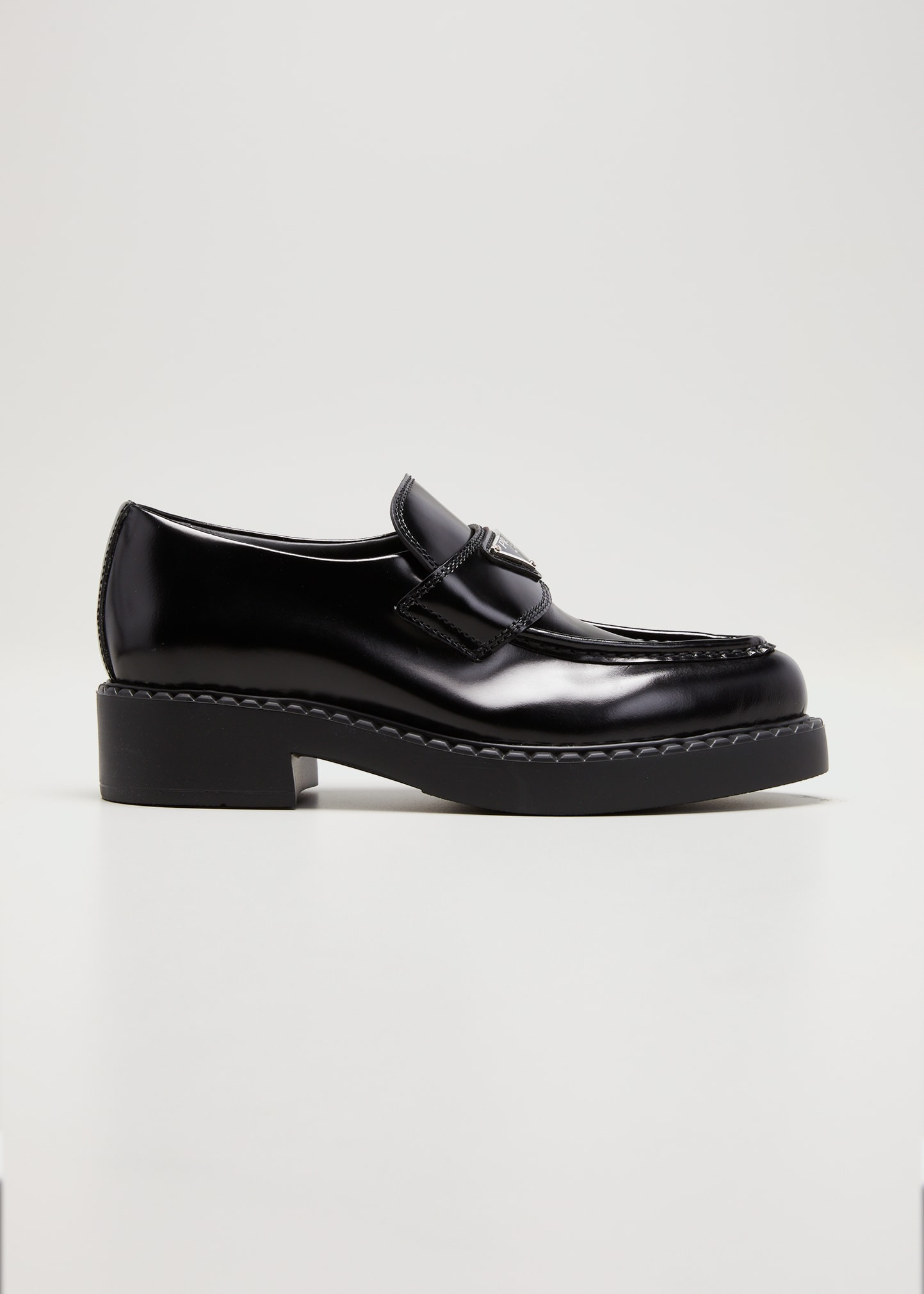 Leather Logo Loafers | Bergdorf Goodman